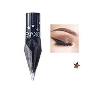 Liquid Set Metallic Eyeshadow Silver Gold Diamond Eye Liner Stick Long Lasting Glow Eye Shadow Maquillage idéal Make Eyes 2,5 ml Noir Pour Yeux Lot (E, One Size)