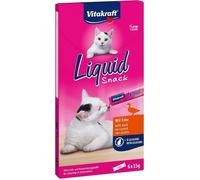 Liquid Snack canard + bêta-glucanes 6x15g friandises crémeuses pour chat soutien immunitaire