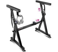 Liquid Stands Plixio Support de clavier de piano avec roulettes, style Z réglable et portable, professionnel, robuste pour 54-88 touches