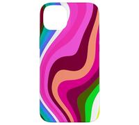 Liquid Swirl Retro 60s 70s Aesthetic Indie Hippie Funky Coque pour iPhone 14 Plus
