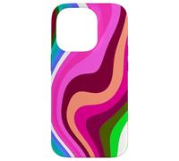 Liquid Swirl Retro 60s 70s Aesthetic Indie Hippie Funky Coque pour iPhone 14 Pro