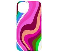 Liquid Swirl Retro 60s 70s Aesthetic Indie Hippie Funky Coque pour iPhone 15 Plus