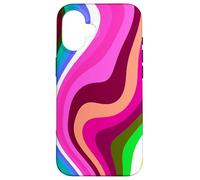 Liquid Swirl Retro 60s 70s Aesthetic Indie Hippie Funky Coque pour iPhone 16