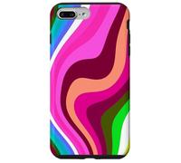Liquid Swirl Retro 60s 70s Aesthetic Indie Hippie Funky Coque pour iPhone 7 Plus/8 Plus