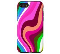 Liquid Swirl Retro 60s 70s Aesthetic Indie Hippie Funky Coque pour iPhone SE (2020) / 7/8