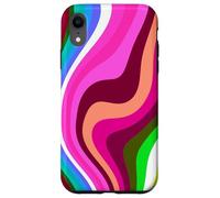 Liquid Swirl Retro 60s 70s Aesthetic Indie Hippie Funky Coque pour iPhone XR