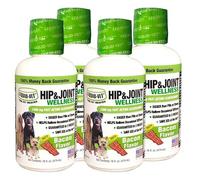 LIQUID-VET K9 Lot de 4 formules pour hanches et articulations, saveur bacon, 473,6 g