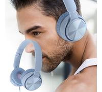 Liquidation ! Casque audio intelligent avec micro, caisson de basses filaire, réduction du bruit, commandes d'appel filaires, compatible avec