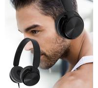 Liquidation ! Casque audio intelligent avec micro, caisson de basses filaire, réduction du bruit, compatible avec téléphones portables et