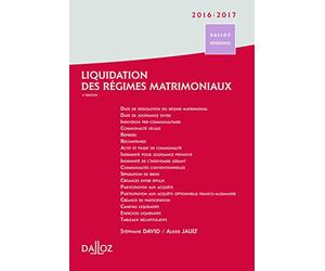 Liquidation des régimes matrimoniaux 2016-2017