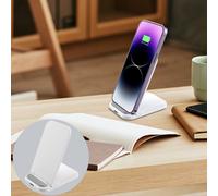 Liquidation ! Support de chargeur sans fil rapide 15 W, pliable et compatible iOS et Android - Double bobine, avec prise en charge des appareils