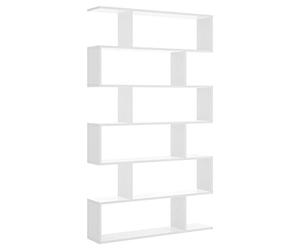 LIQUIDATODO Alterego Étagère Moderne et économique à 6 Compartiments, 80 cm, Blanc Brillant, 190 cm (H) x 80 cm (L) x 25 cm (P)