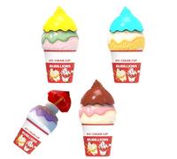 Liquide à Bulles | 4 pièces Antifuite Portable pour Extérieur | Flacons à Bulles en Forme de Glace avec | Divertissement pour Les fêtes d'anniversaire, en intérieur, Jardin, Cour, Plage