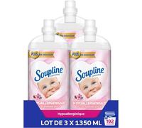 Liquide Adoucissant Concentré Hypoallergénique - Formule Active À Froid - 92% D'ingrédients D'origine Naturelle - Lot De 3 X 1,35 L, Amande Douce