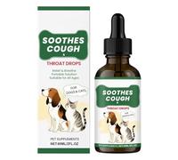 Liquide anti-toux pour animaux de compagnie - 60 ml à absorption rapide pour soins de la gorge, formule respiratoire confort | Matin soir après les repas, routine quotidienne, voyage, maison