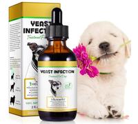 Liquide Contre Les Infections à Levures pour Chien 60ml - Formule Naturelle au Vinaigre de Cidre & Plantes Médicinales - Anti-Démangeaisons et Renfort Immunitaire - Saveur Jambon Fumé