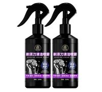 Liquide De Nettoyage For Rasoir 200 Ml, Spray Nettoyant, Compatible For Braun, Compatible For Philips, Compatible For Panasonic, Convient À 99% Des Rasoirs Et Tondeuses À Cheveux(2 PCS)