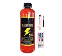 Liquide de réparation de batterie, solution de renouvellement de batterie 500 ml, liquide de récupération efficace pour batterie au plomb pour voiturettes de golf et motos (Rouge avec outils)