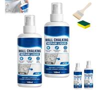 Liquide de réparation et durcisseur pour murs : fixe le farinage (100ML*2) | Séchage rapide, ponçable et recouvrable de peinture, pénétration en profondeur, application facile sur murs et plafonds