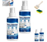 Liquide de réparation et durcisseur pour murs : fixe le farinage (50ML*2) | Séchage rapide, ponçable et recouvrable de peinture, pénétration en profondeur, application facile sur murs et plafonds