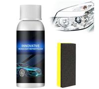 Liquide de réparation pour phares de voiture, Kit d'entretien de nettoyage de phares de voiture, Spray de polissage de renouvellement de phares de voiture innovant (50ML,1PC)