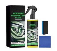 Liquide de restauration pour phares, solution pour améliorer la visibilité, 100 ml Nettoyant d'origine avec formule puissante, produit robuste d'entretien automobile, utilisation simple en atelier