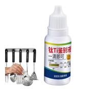 Liquide de test de titane - Liquide d'analyse de 15 ml pour, solution de test d' de 0,91 x 2,68 pouces, pour le travail des métaux de bijoux, l'industrie domestique en plein air, l'