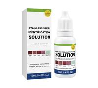 Liquide De Test En Acier Inoxydable - Flacon De Réactif De Test Chimique Précis Des Métaux Avec Compte-gouttes De 12 Ml | Solution De Détection Rapide Pour La Vaisselle De Cuisine Domestique, Articles