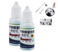 Liquide d'essai en acier inoxydable,Réactif d'essai rapide de 15ml pour la vaisselle en acier inoxydable,Solution d'essais d'aciers inoxydables proportionnées avec précision (2)