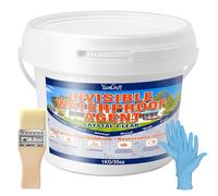 Liquide d'Étanchéité Transparent 1kg, Agent de Revêtement Imperméable Membrane d'Étanchéité, Réparation de Fuite Anti-Fuite pour Toits, Salle de Bain, Murs, Cuisine, Intérieur et Extérieur