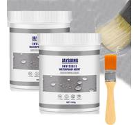 Liquide D'étanchéité Transparent, Adhésif d’étanchéité super puissant, agent de revêtement imperméable transparent, Invisible Waterproof Agent with Brush, Revêtement Imperméable Transparent (100 * 2)
