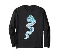 Liquide Flow Wave Chat Art Abstrait Design Minimalisme Manche Longue