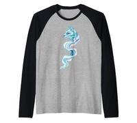 Liquide Flow Wave Chat Art Abstrait Design Minimalisme Manche Raglan