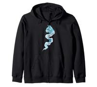 Liquide Flow Wave Chat Art Abstrait Design Minimalisme Sweat à Capuche