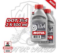 Liquide Hydraulique Liquide Frein Motul DOT 3-4 Pour Auto 2 x 500 ml