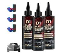 Liquide Lave Glace, D1 Glass Polishing Liquid, Powerful Car Glass Oil Film Remover for Wiper Marks and Light Scratches (3PCS/450ml)