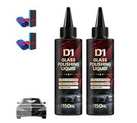 Liquide Lave Glace, D1 Glass Polishing Liquid, Powerful Car Glass Oil Film Remover for Wiper Marks and Light Scratches (2PCS/300ml)