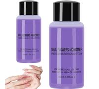 Liquide monomère pour ongles en acrylique, 2 bouteilles de 40ml, liquide monomère doux et sûr pour salon de manucure à domicile