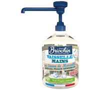 Jacques Briochin Liquide Vaisselle et Mains Spécial Peaux Sensibles Certifié Ecocert 500 ml Hypoallergénique Sans colorant Sans parfum et Sans MIT/CMIT