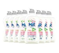 Mir Liquide Vaisselle Aloe Vera & Fleur de Coton - Lot de 8 x 450ml - Dégraissant Puissant, Fraîcheur d'aloe vera, Nettoyage Efficace