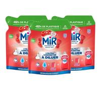 Liquide Vaisselle - Mir - Ultra Concentré - Vinaigre & Framboise - Dégraissage Expert - Lot de 3