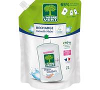 Liquide vaisselle Recharge Hypoallergénique Peaux Sensibles Ecolabel L'ARBRE VERT - a recharge de 1L Lot De 4 - Par Lot