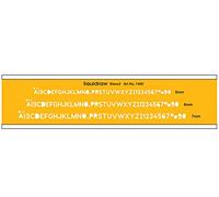 Liquidraw 1400 5/6/7 mm Lot de pochoirs Lettres - Orange/transparent