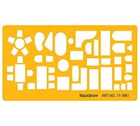 Liquidraw 1861 1 : 100 Échelle Architecturale Règle Gabarit de dessin Stencil - Orange/transparent