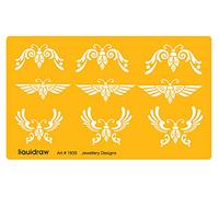 Liquidraw 1935 Bijoux formes Conception des modèles Pochoir - Orange/transparent