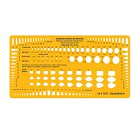 Liquidraw 2022 Estimateur de poids du diamant/pierre Pochoir de formes et de tailles des modèles - Orange/transparent