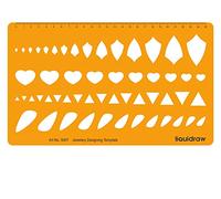 Liquidraw 5007 coeurs, pierres et formes des modèles Pochoir - Orange/transparent