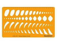 Liquidraw 5010 coeurs, pierres et formes des modèles Pochoir - Orange/transparent