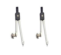 Liquidraw Boussole et porte-crayon en métal - 11 cm (lot de 2) | Idéal pour les mathématiques et la géométrie | Indispensable pour les écoliers | Qualité professionnelle, idéal pour le dessin