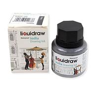 Liquidraw Encre à dessin colorée Encre d'Inde, étanche 20 couleurs assorties, 35 ml, encres indiennes pour artistes (gris)